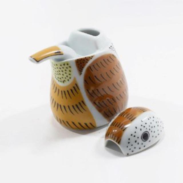 幸楽窯 錦ふくら雀 ミニ 汁次(日本製 有田焼 醤油差し しょうゆ差し