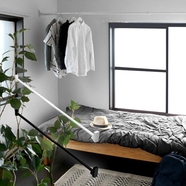 cupen クーペン インテリア物干し(コーナー用 物干し 室内 コーナー 窓 部屋 隅 角 室内干し 洗濯物 物干し竿 突っ張り)の通販は