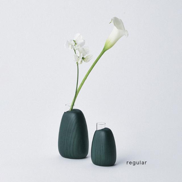 Mango vase regular 木製 フラワーベース レギュラー(花瓶 一輪挿し モダン 和モダン 木 ガラス 試験管 型 おしゃれ)【F】 1-2W