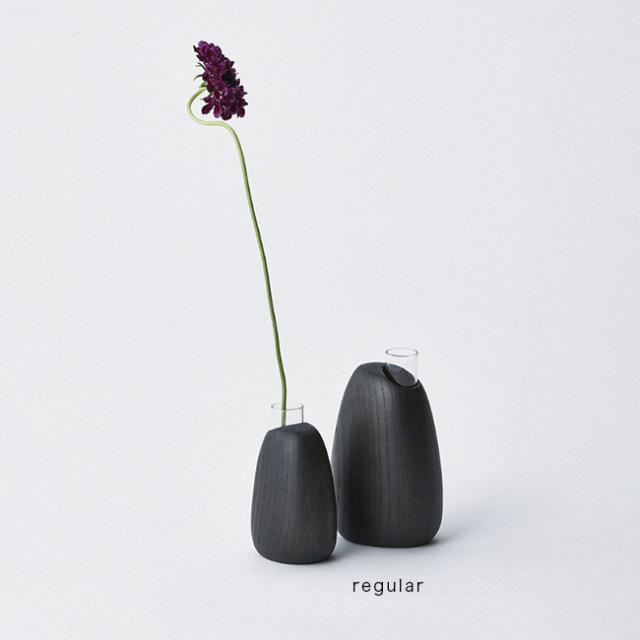 Mango vase regular 木製 フラワーベース レギュラー(花瓶 一輪挿し モダン 和モダン 木 ガラス 試験管 型 おしゃれ)【F】 1-2W