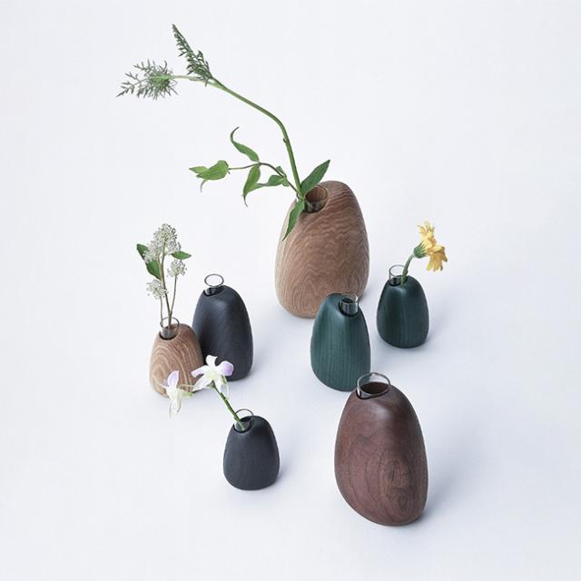 Mango vase regular 木製 フラワーベース レギュラー(花瓶 一輪挿し モダン 和モダン 木 ガラス 試験管 型 おしゃれ)【F】 1-2W