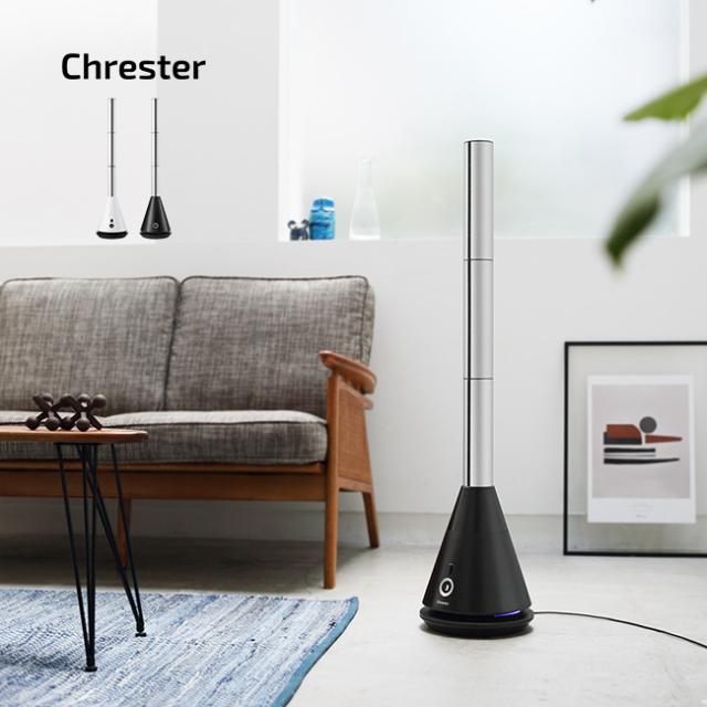 Chrester クレスター マルチエアー スリムサーキュレーター(タワー型 扇風機 サーキュレーター 空気清浄 脱臭 首振り 左右 羽なし おしゃれ スリム オシャレ 空気清浄機 花粉 PM2.5 ほこり 臭い)