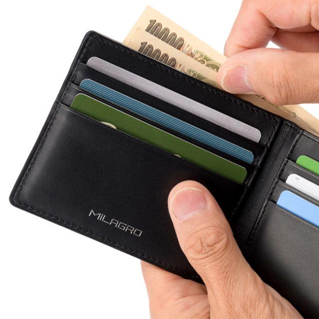 Milagro ミラグロ スマートウォレット 札入れ(財布 二つ折り 小銭入れ