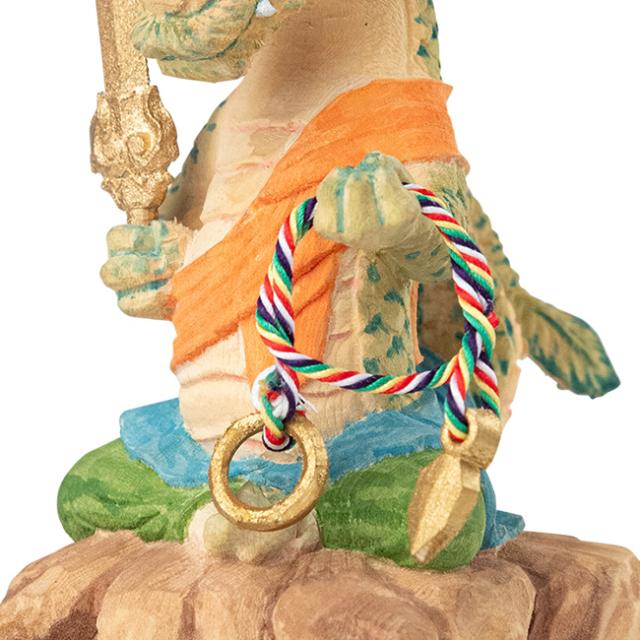 三毳不動尊御祈祷 厄除 辰不動尊 小(辰年 辰 守り本尊 不動明王 置き物 木彫り 彫刻 桧 ひのき 木彫 不動尊 仏像 置物)の通販は