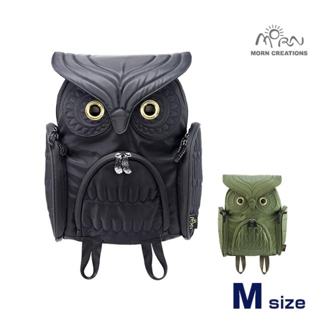 MORN CREATIONS ミミズククラシック バックパックMサイズ OW-302(ふくろう好きにはたまらない ふくろうグッズ・雑貨 フクロウのかわいい鞄 おしゃれなリュック ふくろうのリュックサック)