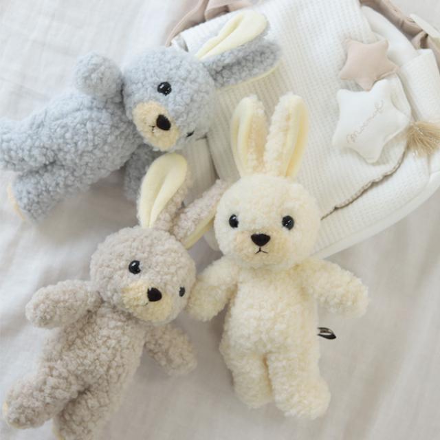 日本製 うさぎのぬいぐるみ ウサギのフカフカ Sサイズ(童心