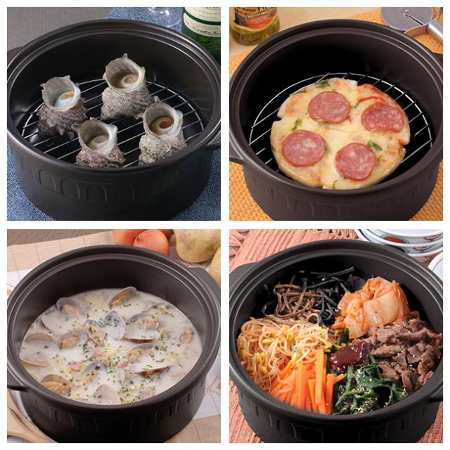 新品購入！！TOCERAM 両手鍋 黒 レシピ本付き 新品購入！！TOCERAM 両手鍋 黒 レシピ本付き トーセラム鍋 R-90