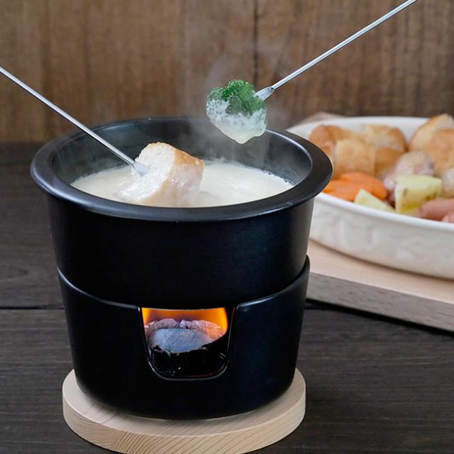 日常茶飯器 一人鍋 コンロセット 0100-0032(いろり鍋 一人用 一人用鍋 1人鍋 鍋 1人用 一人用コンロ 旅館 土鍋)【F】_3
