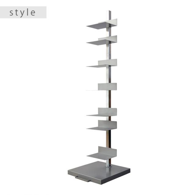 FRAMES＆SONS キャスター付ブックタワー ハイ DS143(本棚 スリム