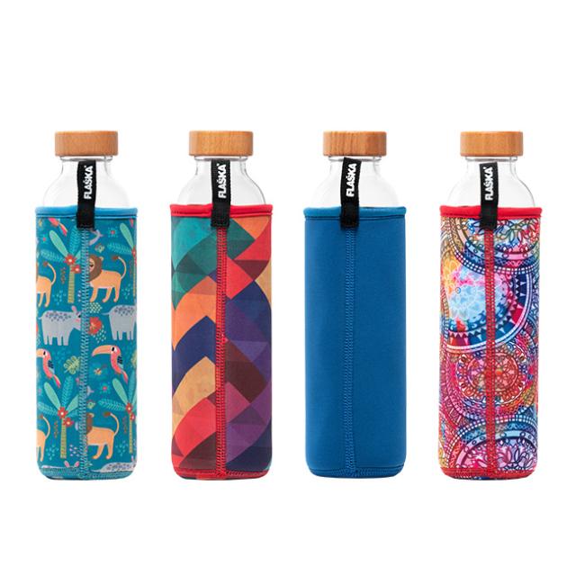 FLASKA BOTTLE 500ml(おしゃれ ドリンクボトル マイボトル ガラス 通勤 持ち歩き 携帯 常温 水 美容 健康 フラスカ水 フラスカ ボトル 飲料 デジタルデトックス ヨガ トレーニング 水分補給)【F】_2