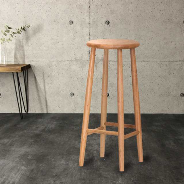 Latree ＋ONE STOOL ラトレ カウンタースツール 006 オーク PL1ONE-0060000-OAUF(椅子 脚 丸椅子 木製 北欧 おしゃれ)【T】