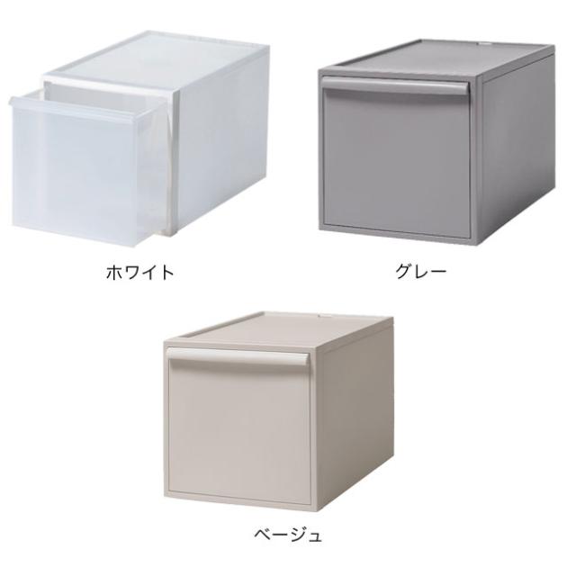 like-it ライクイット クローゼットシステム 引出し L CS-D3《2個セット》(収納ケース 黒 白 衣装ケース 引き出し クローゼット 押し入れ 収納 整理 片付け 引き出し収納 プラスチック 引き出しボックス リビング ランドリー キッチン)【T】_2