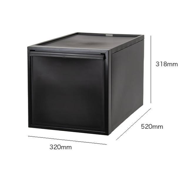 like-it ライクイット クローゼットシステム 引出し L CS-D3《2個セット》(収納ケース 黒 白 衣装ケース 引き出し クローゼット 押し入れ 収納 整理 片付け 引き出し収納 プラスチック 引き出しボックス リビング ランドリー キッチン)【T】_3