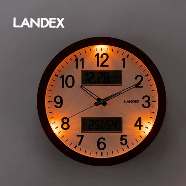 Landex ランデックス 温湿度計付き多機能掛け時計(掛け時計 壁掛け時計 アナログ 壁掛け 時計 温度湿度計) 即納の通販はau PAY  マーケット - キレイスポット | au PAY マーケット－通販サイト