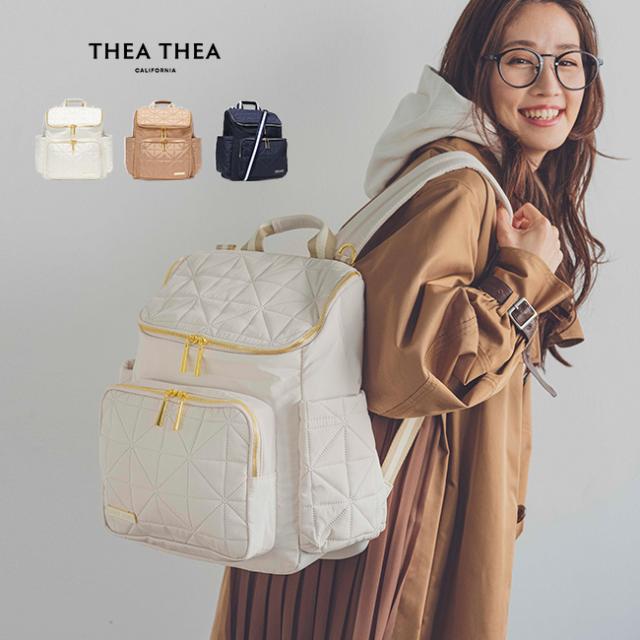 THEA THEA ティアティア RHEAAY マザーズリュック(リュック レディース 大容量 おしゃれ かわいい キルティング 軽量 大人 きれいめAY バックパック ショルダーバッグ 手持ち バッグ 大きめ 背面ポケット 通勤 旅行 A4サイズ 収納 ママバッグ 育児 公園)