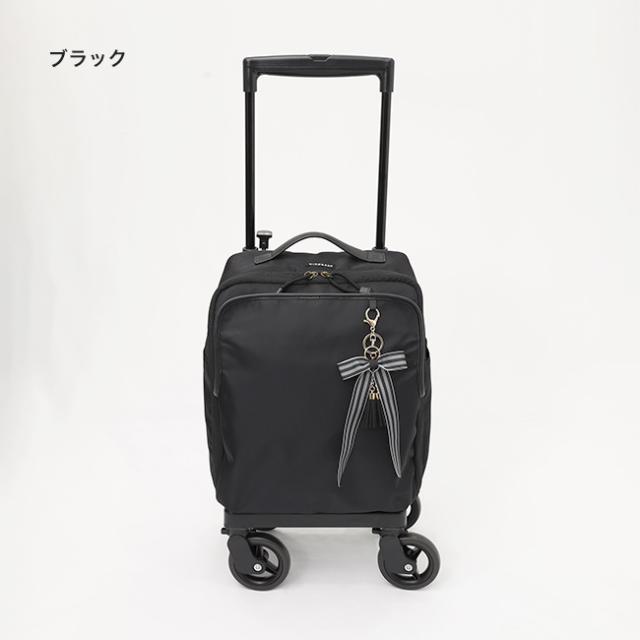 リボンチャーム 横押カート(横押しカート キャリーカート おでかけ おしゃれ キャリーバッグ 大容量 買い物カート 旅行 4輪 ショッピングカート 横押し 大人可愛い リボン レディース 高齢者 自分 おばあちゃん)【T】_1