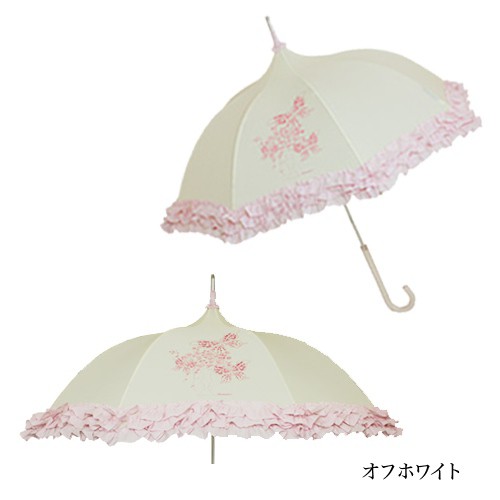 ルミエーブル Fleur Rose フルールロゼ パゴダ傘 雨傘 オフホワイト Col 22 Lumiebreのレディースの可愛い傘 の通販はau Pay マーケット キレイスポット