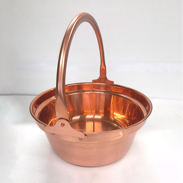 純銅製 山菜鍋 30cm 木蓋付き(燕三条製 銅製 銅鍋 銅製品