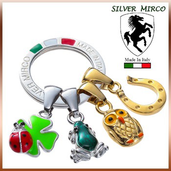 SILVER MIRCO シルバーミルコ イタリア製 チャームキーリング・クアトログッドラック SM0001【ギフト対応無料】の通販は