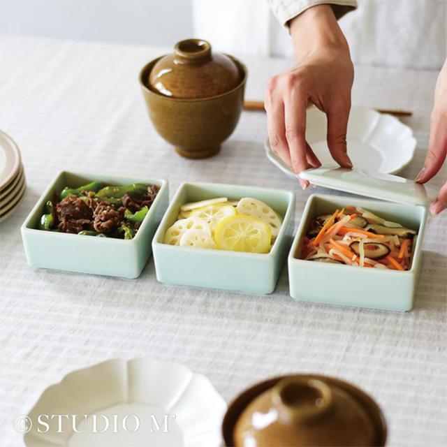 studio m' 白雪お重 二段お重 白雪お重 蓋つき2段