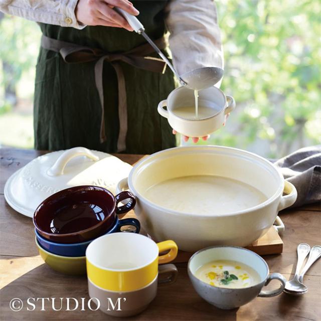 未使用スタジオエムドゥーブ9号鍋土鍋 studioM ドゥーブ9号鍋