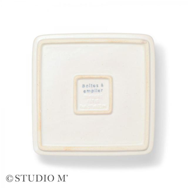 studio m’ スタジオエム 白雪 お重 二段重(陶器 重箱 お重箱 二段 正方形 角型 器 食器 電子レンジ対応 和食 盛り付け皿 盛り付け お皿 深皿 おせち料理 日本料理 和モダン おしゃれ オシャレ)【F】 即納_3