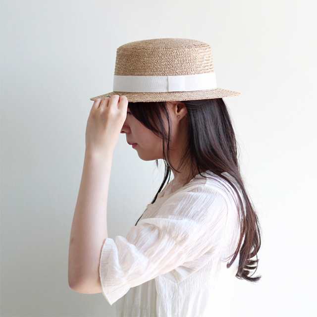 ◼️美品★田中帽子店「Gina（ジーナ）」ナチュラル×ピンク色 美品☆田中帽子店「Gina（ジーナ）」ナチュラル×ピンク色 帽子