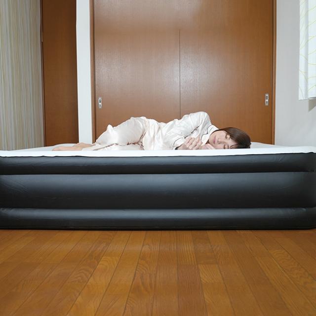 ダイヤル式 エアーベッド ダブル(ダブルサイズ 空気入れ 電動 空気 電動ポンプ ベッド エアベッド 来客用 来客 お泊り) 特典ありダイヤル式 エアーベッド ダブル[ダブルサイズ