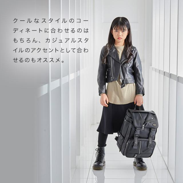 decorate デコレート swag Mサイズ(通学リュック 大容量 ランドセル 代用 リュックサック 小学生 登校 通学 男の子 女の子 クール かっこいい デザイン ライダース 風 合皮 ランドセルリュック)_3
