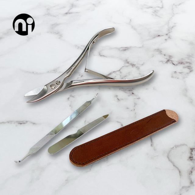 ドイツ製 ニッパー型爪切りばさみ ＆ 日本製 3WAYヤスリ フルセット(ニッパー 爪切り Niegeloh ニゲロ つめ切り つめきり 爪きり 足 爪 妊婦 介護 指 足用 手 手用 足指 巻き爪 やすり セット)