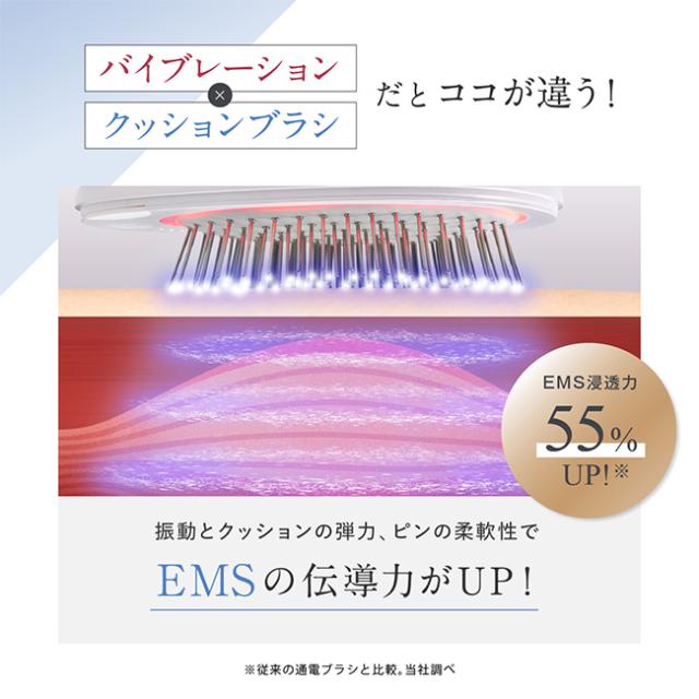WAVEWAVE EMS Brush Air mini ブラッシュエアー ミニ(EMSブラシ エア ヘアブラシ ミニ 頭皮ケア サラサラ プレゼント)_4