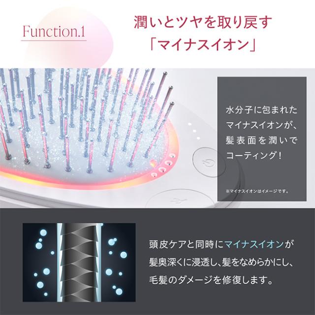 WAVEWAVE EMS Brush Air mini ブラッシュエアー ミニ(EMSブラシ エア ヘアブラシ ミニ 頭皮ケア サラサラ プレゼント)_6