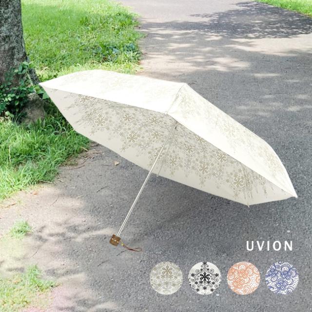 UVION プレミアムホワイト 55ミニ(晴雨兼用 折りたたみ傘 55cm 紫外線カット レディース 雨傘 日傘 UVカット) 1-2Wの通販は
