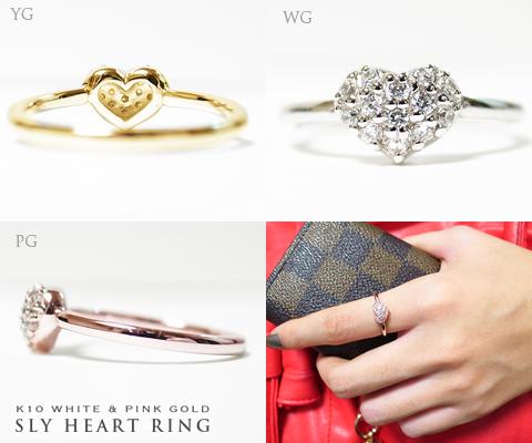 予約販売 ダイヤ 天然 K10 K18 0 19ct 10 18金 0 19カラット 13石 ダイヤモンド Siクラス 天然石 レディース 指輪 リング パヴェ ハート ゴールド 指輪 リング Sutevalle Org