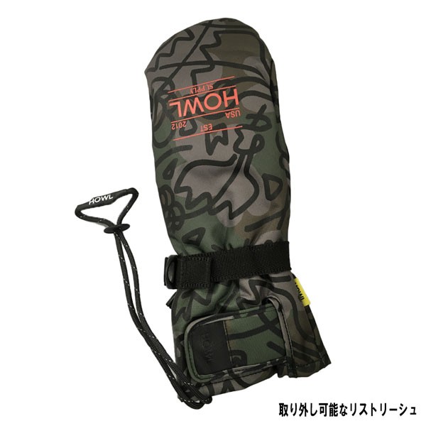 22-23 HOWL   ハウル FAIRBANKS mitt ミトングローブ 手袋 メンズ レディース スノーボード スキー 2023 メール便対応