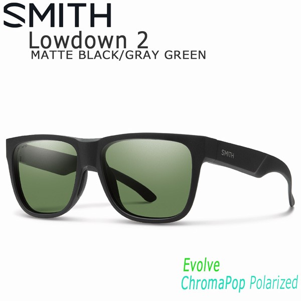 Smith Lowdown Split Lifestyle Sunglasses Black Chromapop Polarized Gray  Green 送料無料 財布、帽子、ファッション小物