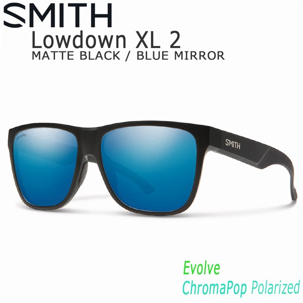 ブランドのアイテムを サングラス アイウエア 眼鏡 SMITH LOWDOWN XL ローダウンＸL MATTE BLACK CP-POLAR  BLUE MIRROR