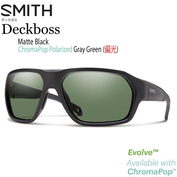 サングラス SMITH スミス DECKBOSS デックボス MATTE BLACK CP-POLAR GRAY GREEN｜au PAY マーケット