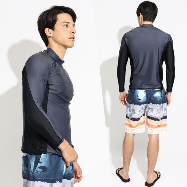 ファスナーポケット付き ラッシュガード 水着 パーカー メンズ ラッシュパーカー フード 長袖 Upf50 Uvカットの通販はau Pay マーケット And East