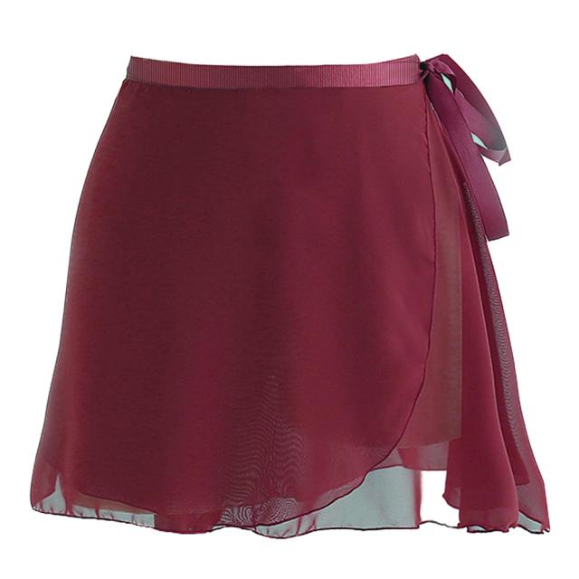 巻きスカート バレエ ラップスカート シフォン ショート丈 短め 35cm丈