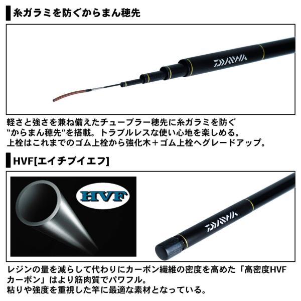 ダイワ 葉隠(ハガクレ) へら コイ 万能振出竿 超硬１５・Ｙ_3
