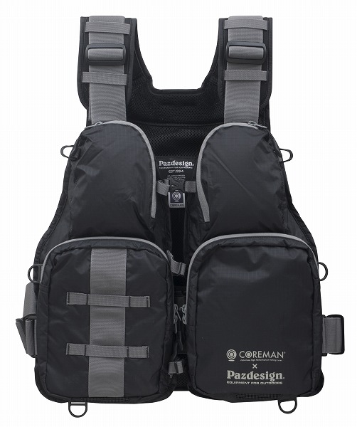 パズデザイン　ＳＬＶ−０２４　スーパーライトベスト　ブラックグレー　フリー