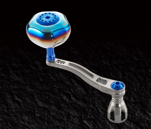 メガテック（ＬＩＶＲＥ） パワーアーム88 ダイワ8000番~14000番用左右共通 (チタンP+ブルーG)