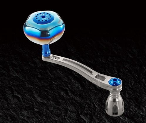 メガテック（ＬＩＶＲＥ） パワーアーム98 シマノ18000番~20000番用左巻き (チタンP+ブルーG)の通販は