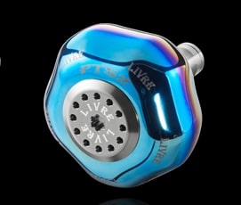 メガテック（ＬＩＶＲＥ） ノブ単体(PT52 ダイワL用) 1個 (ファイヤー+チタンC)