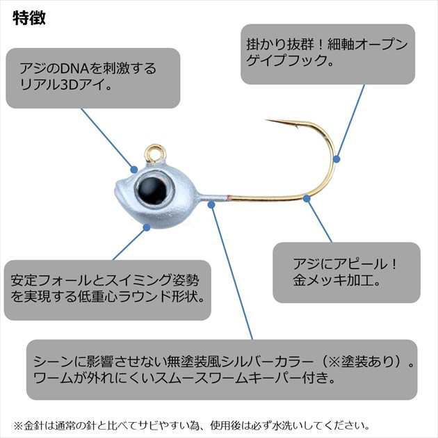 ダイワ 月下美人 アジングジグヘッドTG 目ざとく 3.0g #8【ゆう