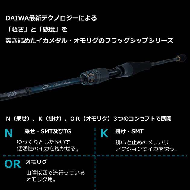 ダイワ オフショアロッド エメラルダス EX イカメタル OR70MLS-SMTT(スピニング 2ピース)の通販は