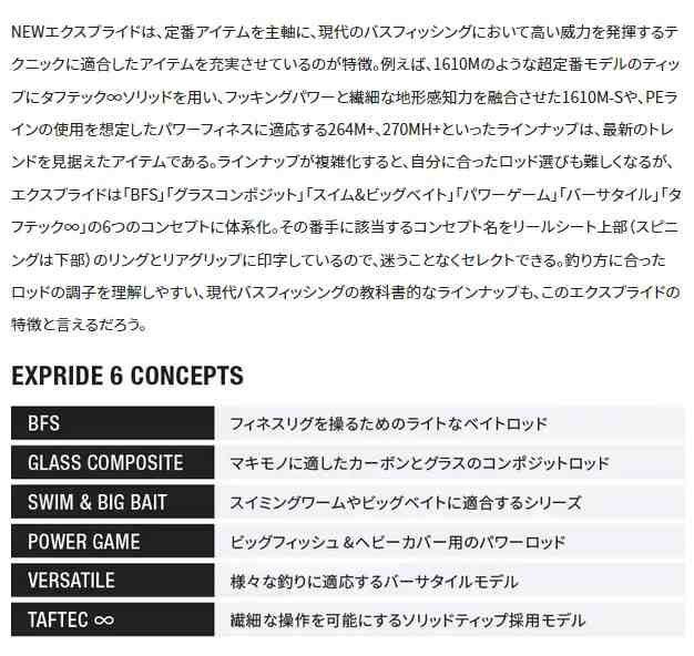 シマノ バスロッド 22エクスプライド 167MH-2(ベイト 2ピース)の通販は