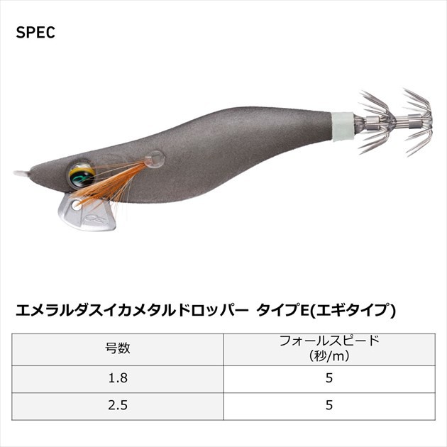 ダイワ エギ エメラルダスイカメタルドロッパー エギタイプ 1.8号 夜光-桃肌オール黒の通販はau PAY マーケット - 釣具のキャスティング  au PAY マーケット店 | au PAY マーケット－通販サイト