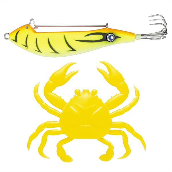 メジャークラフト 仕掛け ぷりぷりタコクラブ TACO-CRAB #003 イエロータイガー(夜光)《ケイムラ黄色》の通販はau PAY マーケット 釣具のキャスティング au PAY マーケット店 au PAY マーケット-通販サイト メジャークラフト TACO-KANI ぷりぷりクラブ #003 ケイムラ黄色